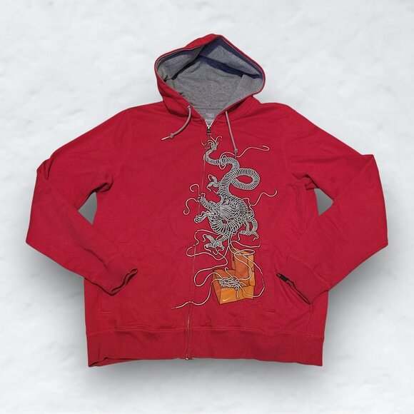 NIKE Retro/Vintage Y2K Shoelace Dragon Zip Hoodie - Picture 1 of 5